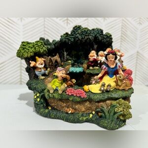 HTF Rare Snow White & Seven Dwarfs‎ Water Fountain Disney Store Collectible